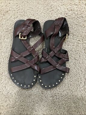 MICHAEL Michael Kors Dark Brown Strappy Buckle Sandals